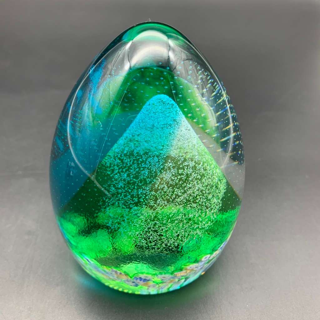 Vintage Caithness `Alpine Peak` Glass Paperweight