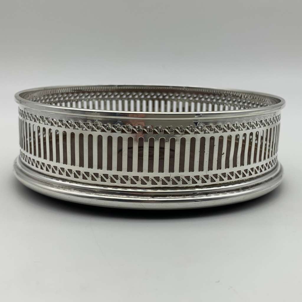 Pair of Sterling Silver Wine Coasters