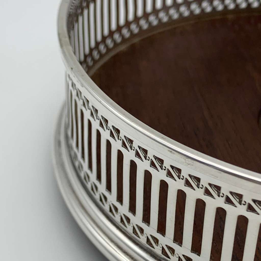 Pair of Sterling Silver Wine Coasters