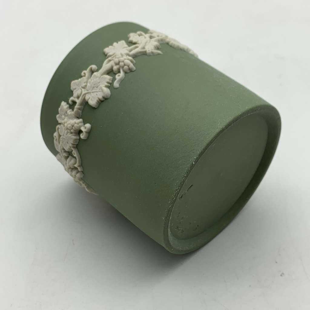 Green 'Wedgwood' Jasperware Toothpick Jar