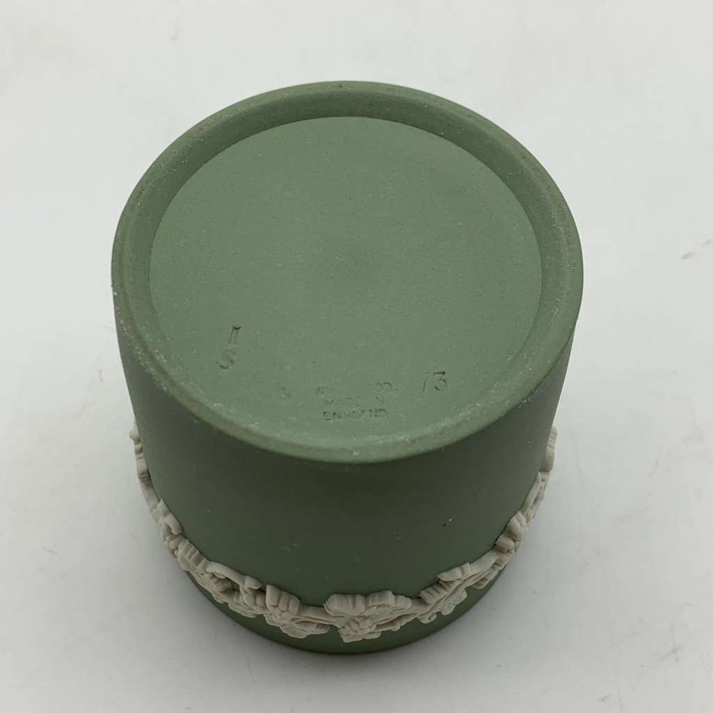 Green 'Wedgwood' Jasperware Toothpick Jar