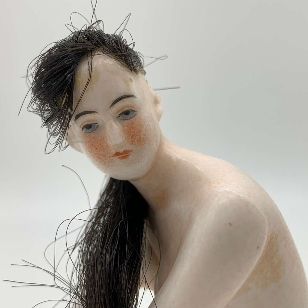 Antique Nude 'Bathing Beauty' Bisque Figure (Galluba & Hoffman)