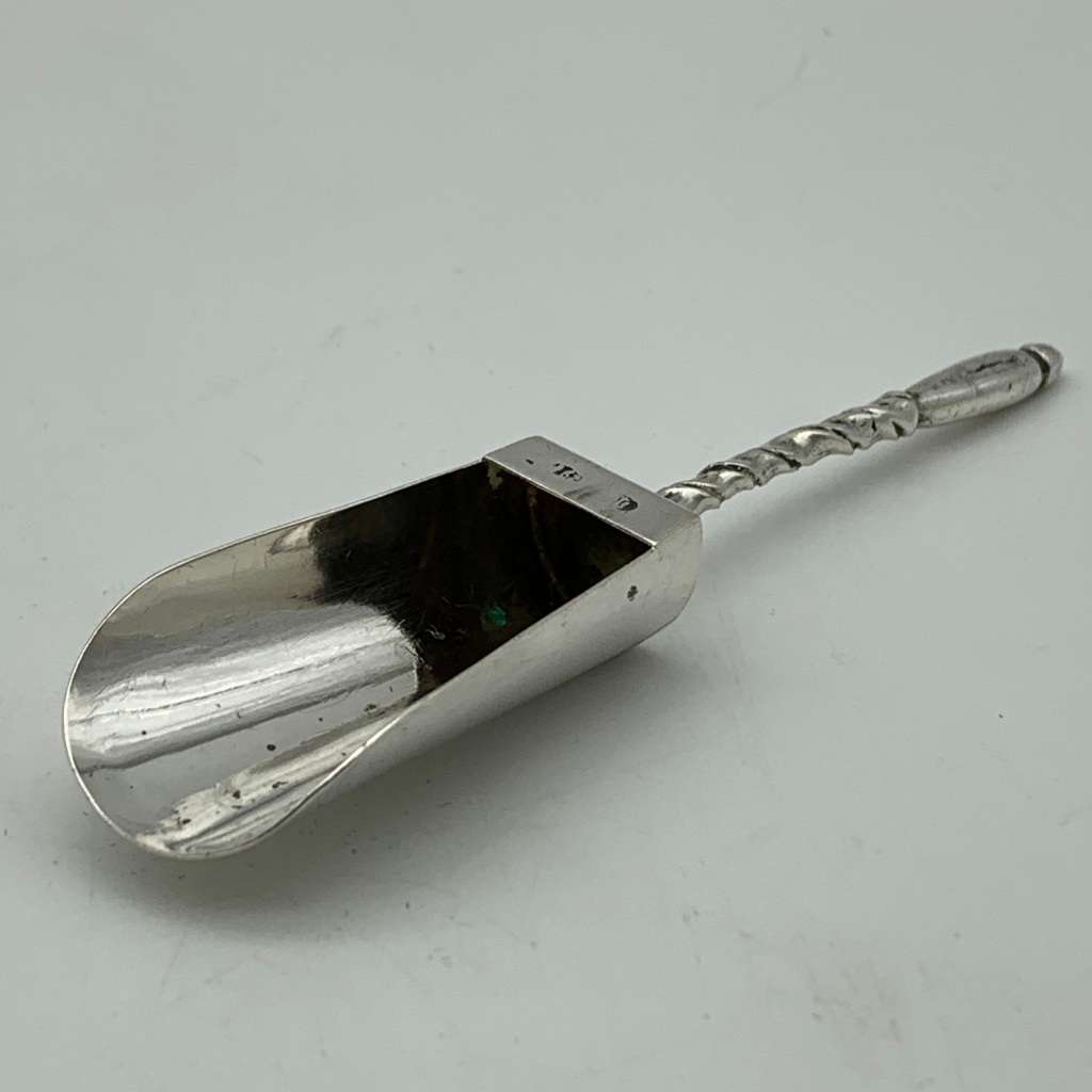Early Solid Silver Sugar Scoop