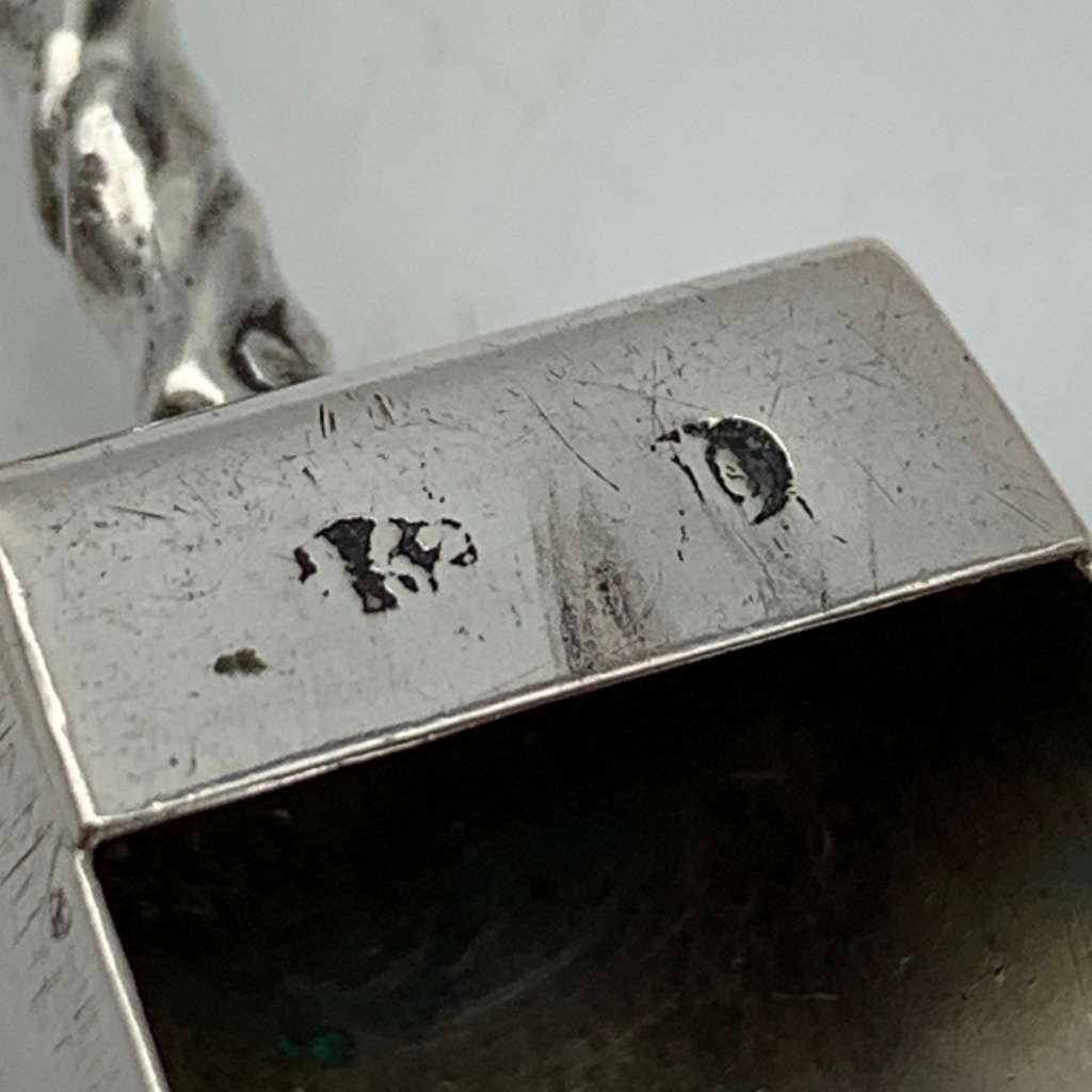 Early Solid Silver Sugar Scoop