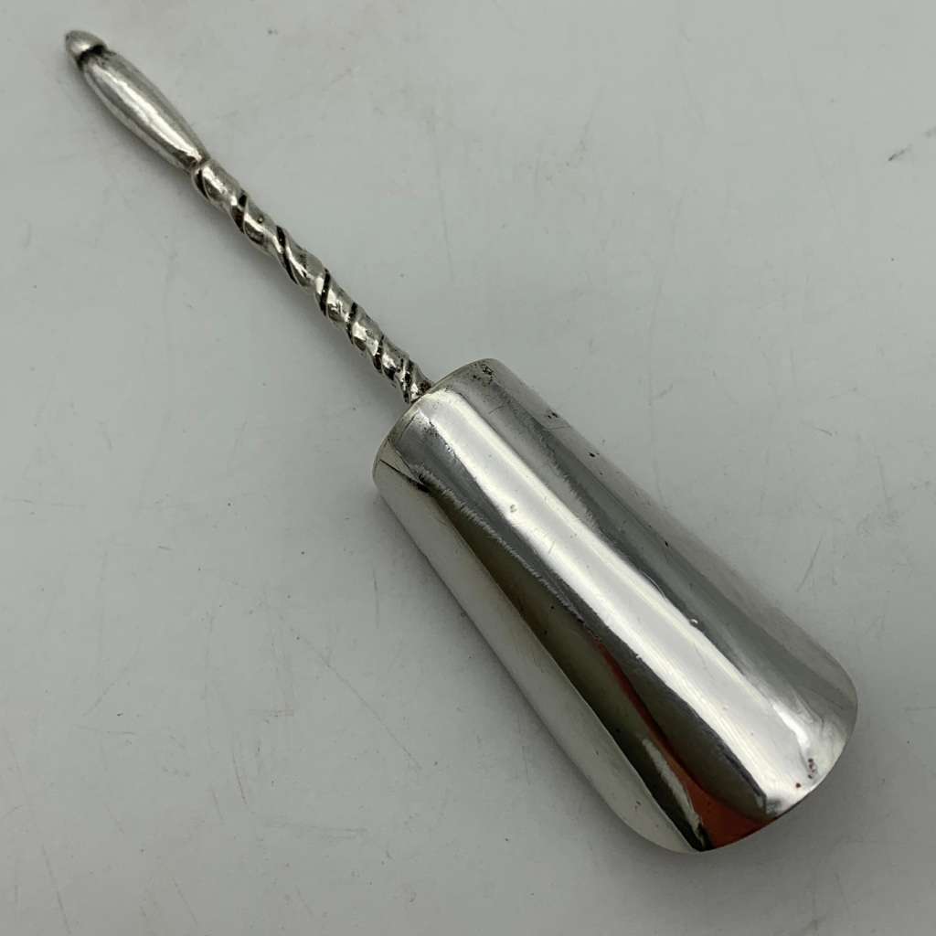 Early Solid Silver Sugar Scoop