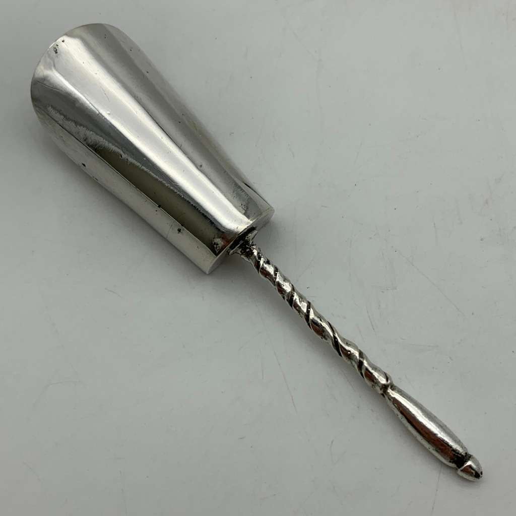 Early Solid Silver Sugar Scoop