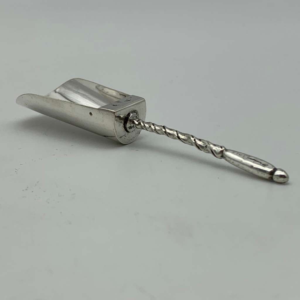 Early Solid Silver Sugar Scoop