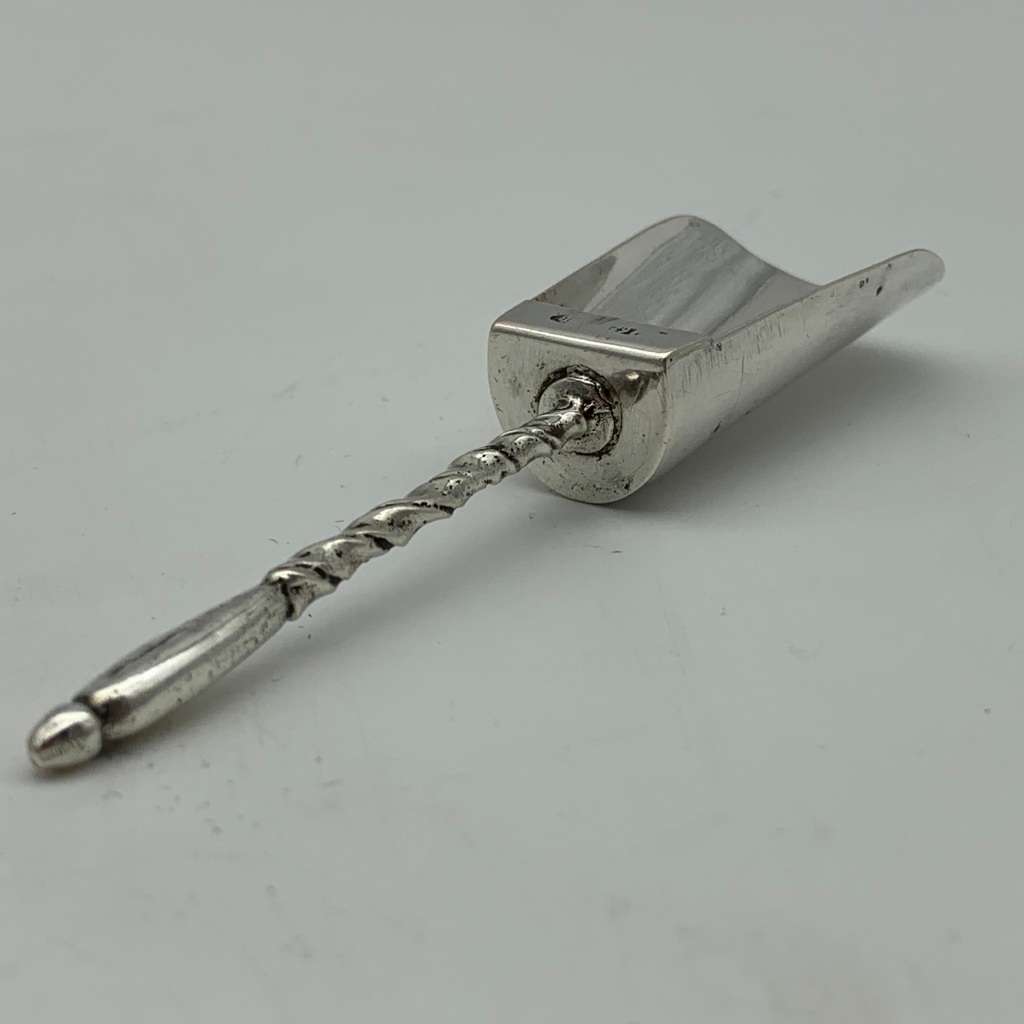 Early Solid Silver Sugar Scoop