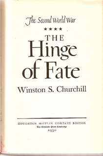 THE HINGE OF FATE by WINSTON S.CHURCHILL(HARD COVER)