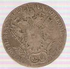 AUSTRIA - 20 KREUZER 1829