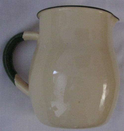 CREAM ENAMEL JUG