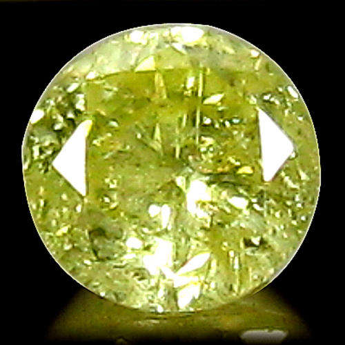 0.16 ct  SUNNY YELLOW ROUND CUT DIAMOND