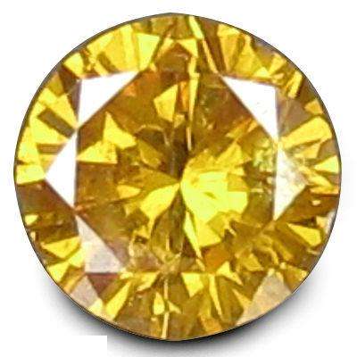 0.03 ct ï¿½  CANARY YELLOW ROUND CUT DIAMOND