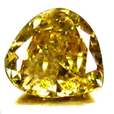 0.08 ct  YELLOWISH BROWN PEAR DIAMOND