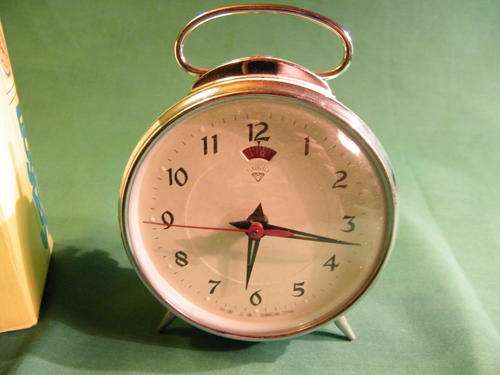 1980's Season Key wind, Spring driven Alarm Clock