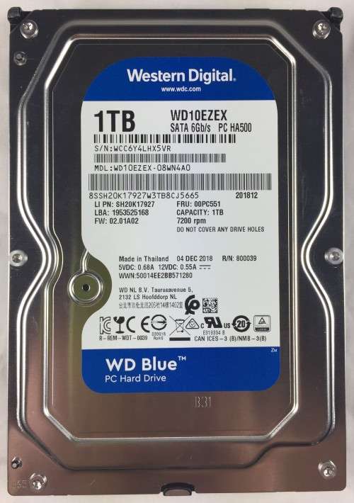HDD - 1TB - WD BLUE X 5 DRIVES