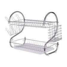 Kitchen Two-Tier Stainless Steel Dish Rack