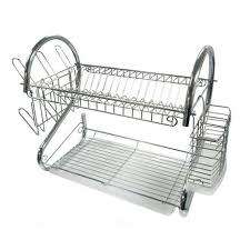 Kitchen Two-Tier Stainless Steel Dish Rack
