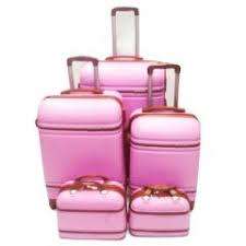 Set of 5 Beautiful Suitcases Travel Trolley Luggage
