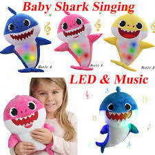 30cm Baby Shark Plush Singing LED Light Plush Toys Music Doll English Song Toy Gift