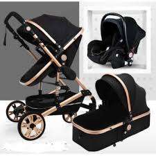3 in 1 belecoo stroller black color