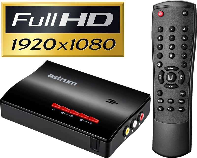 **FREE COMBINED SHIPPING** ASTRUM TV TUNER **FULL HD** WITH REMOTE, WORKS WITH / WITHOUT PC!