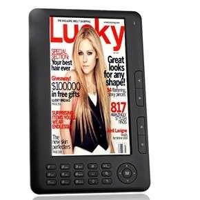 GORGEOUS MATTE BLACK!! **4GB 7" TFT DIGITAL EBOOK READER WITH BUILT IN VIDE, MP3 ETC**