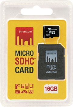 *GENIUNE* STRONTIUM 16GB MICRO {CLASS 6} SDHC MEMORY CARD & SD ADAPTER