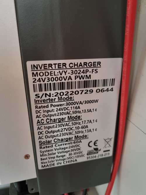 FIVESTAR, 3KVA, 3KW, PWM 24v Solar Hybrid Inverter (Demo)