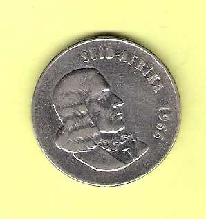 1966 Afrikaans 50c SA coin