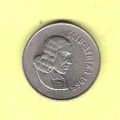 1965 Afrikaans 10c SA coin