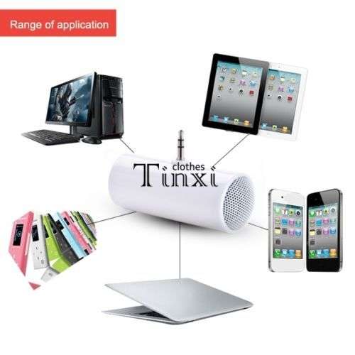 Portable Stereo Speakers Mini 3.5mm Jack Plug In For Phone Laptop Tablet MP3