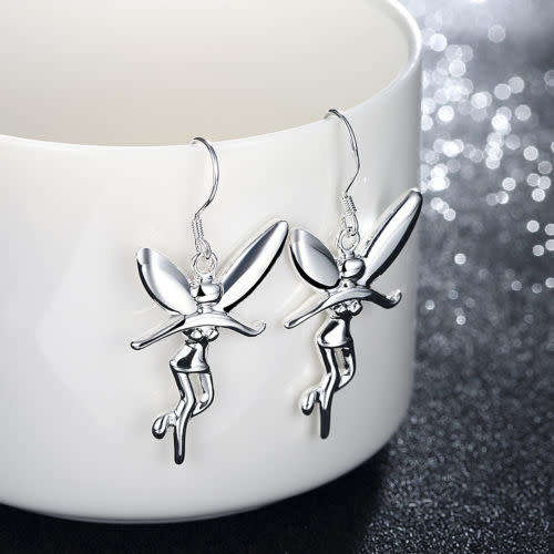 925 Sterling Silver fairy earrings