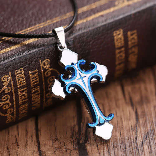 Fashion Unisex's Men Stainless Steel Cross Necklace Pendant Chain Jewelry Gift