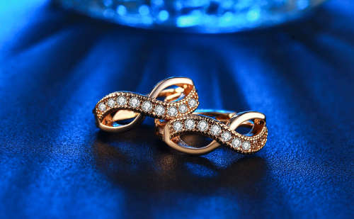 18K Gold Plated CZ diamond Hoop Earrings for women