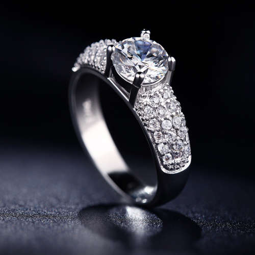 White Gold Filled Ring With 1.0ct Simulated Diamond