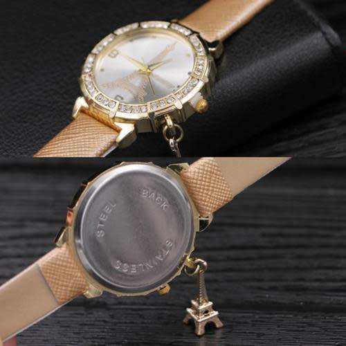 Eiffel Tower Rhinestone Womens Analog Wrist Watch