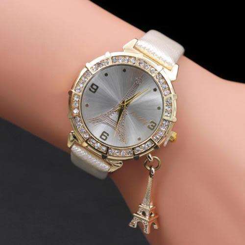 Eiffel Tower Rhinestone Womens Analog Wrist Watch