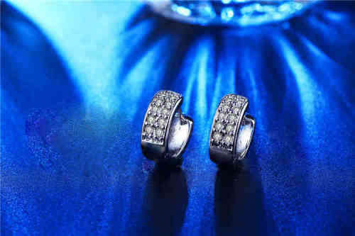 Fetching White Gold Filled Earrings With 1,00ct Simulated Diamonds