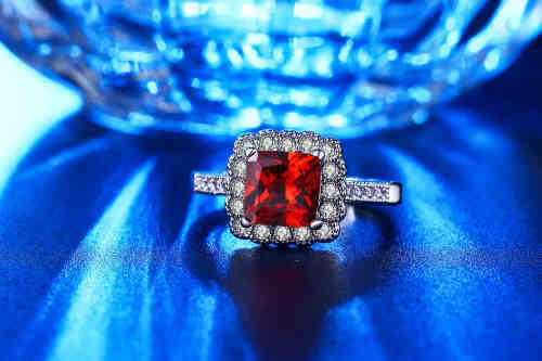 EXCEPTIONAL!!  1.00 CT Engagement Ring With Simulated Ruby Size 7 US (July Birthstone)