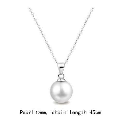 Real Freshwater White Pearl Pendant With Necklace