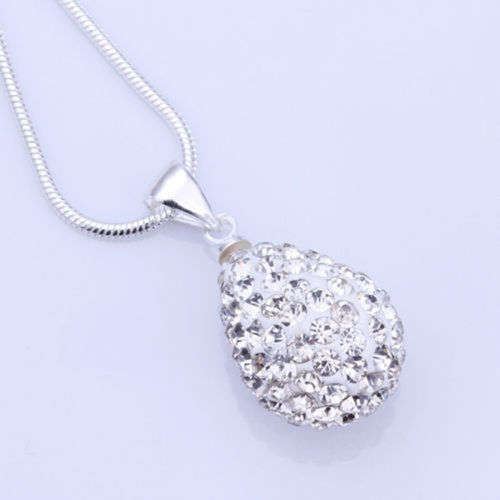 SUPERB!!  White Gold Filled Necklace And Earrings Set