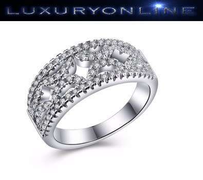 White Gold Filled Simulated Diamond Ring