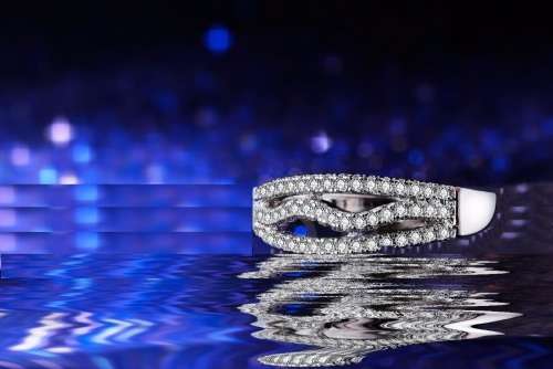 White Gold Filled Ring With 2ct Hand Crafted Simulated Diamonds