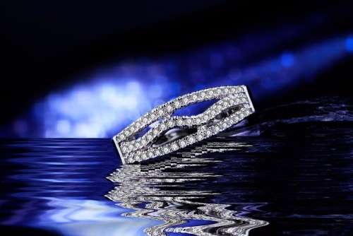 White Gold Filled Ring With 2ct Hand Crafted Simulated Diamonds