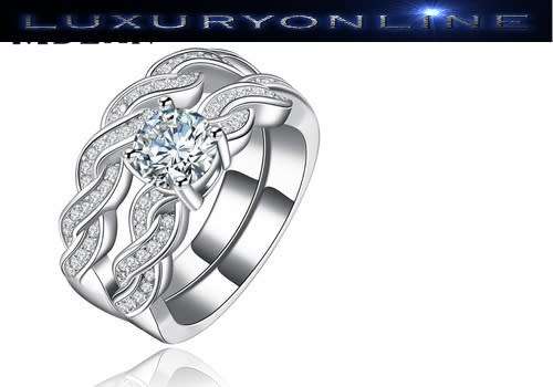 FANTASTIC!! 2.00ct Handcrafted Simulated Diamond Ring Set Size 6; 7; 8 US