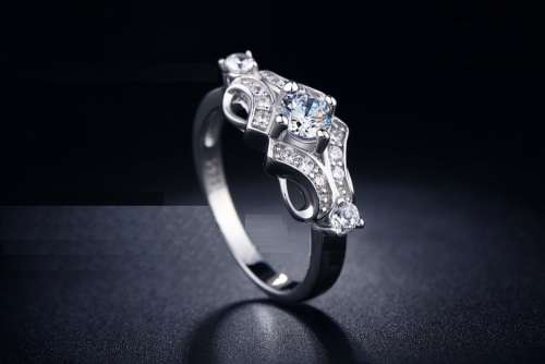 MARVELOUS! Ring With Hand Crafted Simulated Diamonds Size 7 US