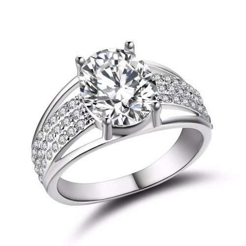 MARVELOUS! Ring With 49 2.00ct Hand Crafted Simulated Diamonds Size 6; 7 US