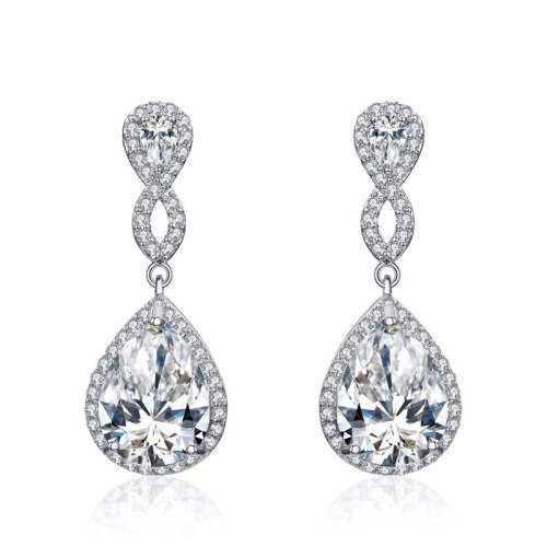 DEVINE! Infinity Crystal Drop Earrings