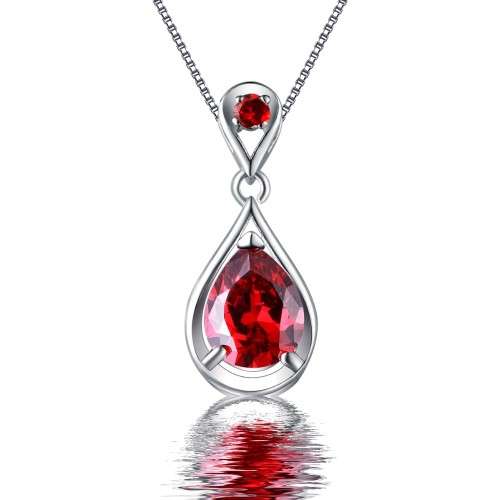 GORGEOUS! Simulated Ruby And Simulated Diamond Necklace